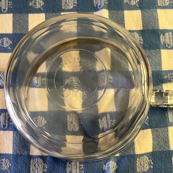 Vintage 1960’s Pyrex Flameware Clear Glass Double Boiler with Lid